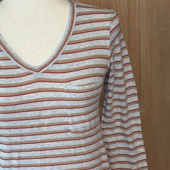 CAbi Skipper Striped Long Sleeve Tunic Top #3055 V Neck - Picture 3 of 6